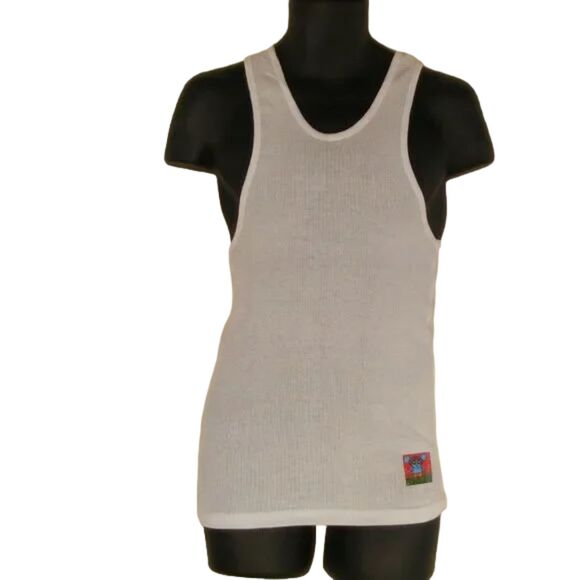 KEITH HARING Tank top, M, White, Sm Square art/Hem, Mouse Man/Money - Picture 7 of 8